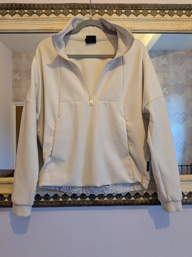 Ladies cream coloured zip - cream,